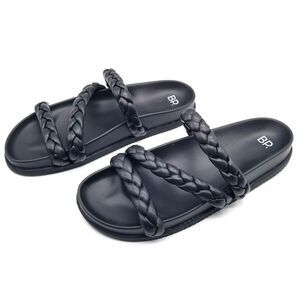 BP Black Braided Strap Sandals